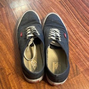 Red white and blue vans